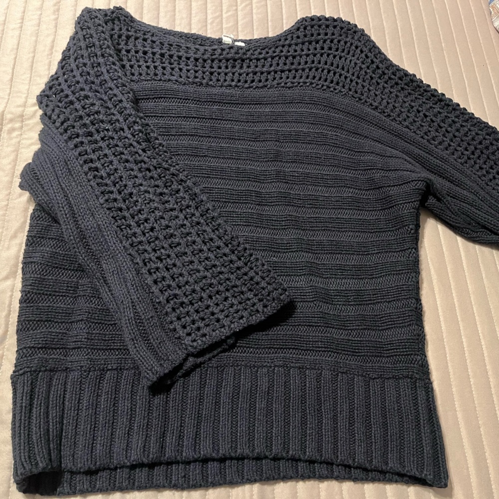 Moth by Anthropologie Chunky Cotton/Silk Sweater